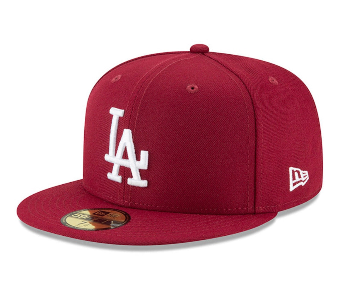 LA Dodgers Crimson Fitted 11591148 - On Time Fashions Tuscaloosa