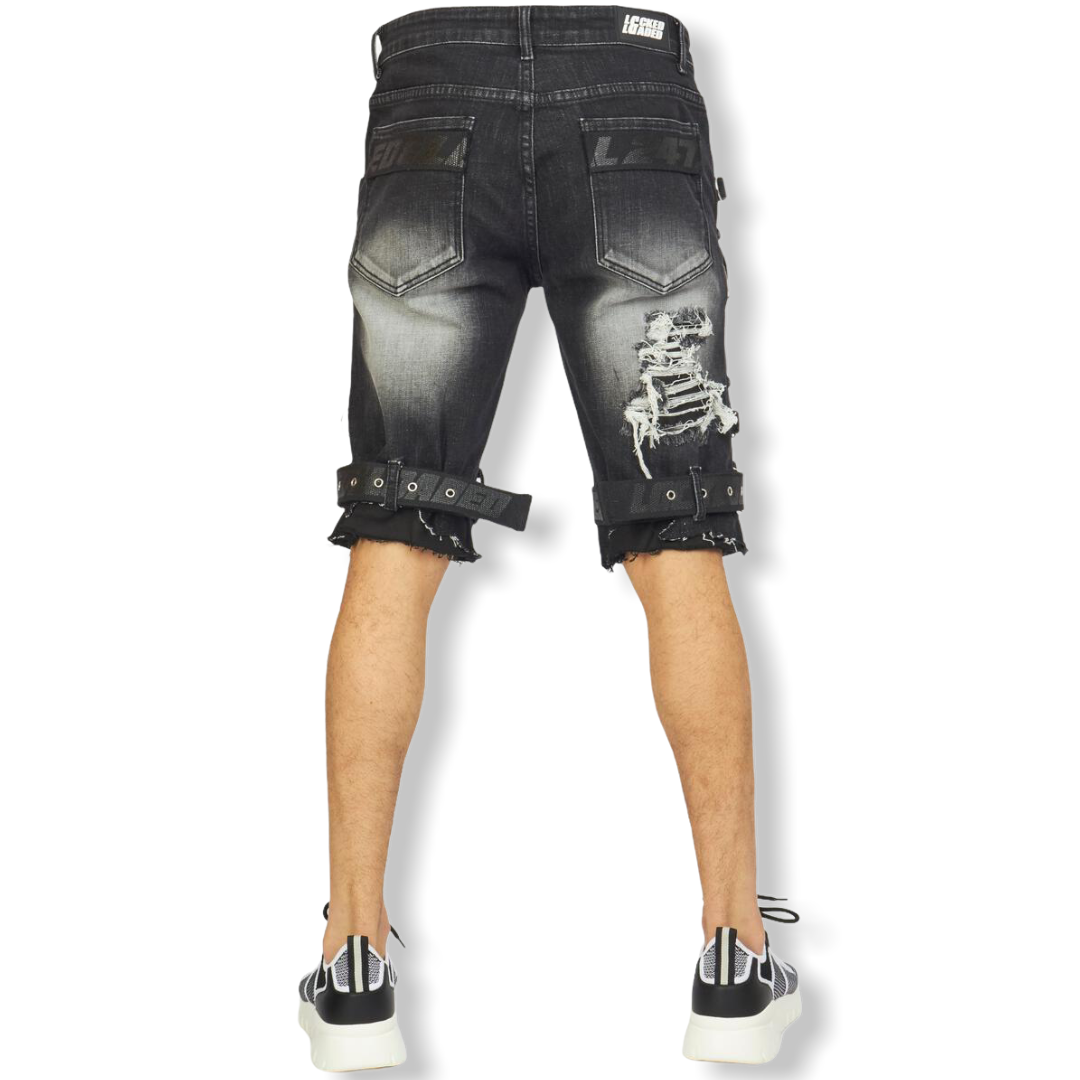 LOCKED & LOADED: Strapped Denim Shorts