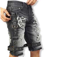 LOCKED & LOADED: Strapped Denim Shorts